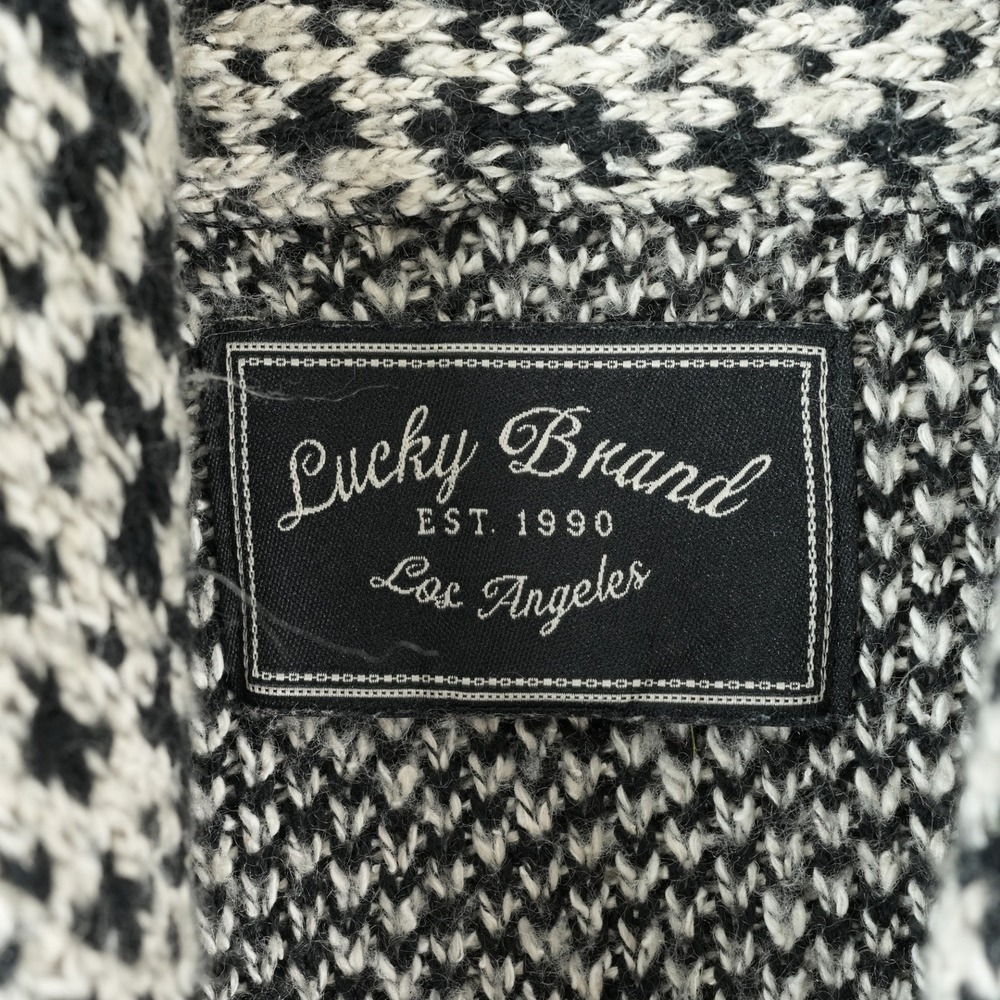Lucky Brand Cardigan Womens S Aztec Geometric Shawl Sweater Southwestern Boho - Picture 7 of 13
